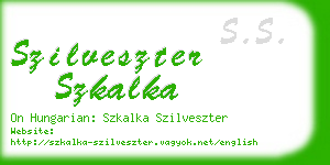 szilveszter szkalka business card